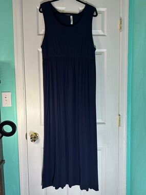 Sleeveless Navy Maxi Dress - Comfortable Everyday Style
